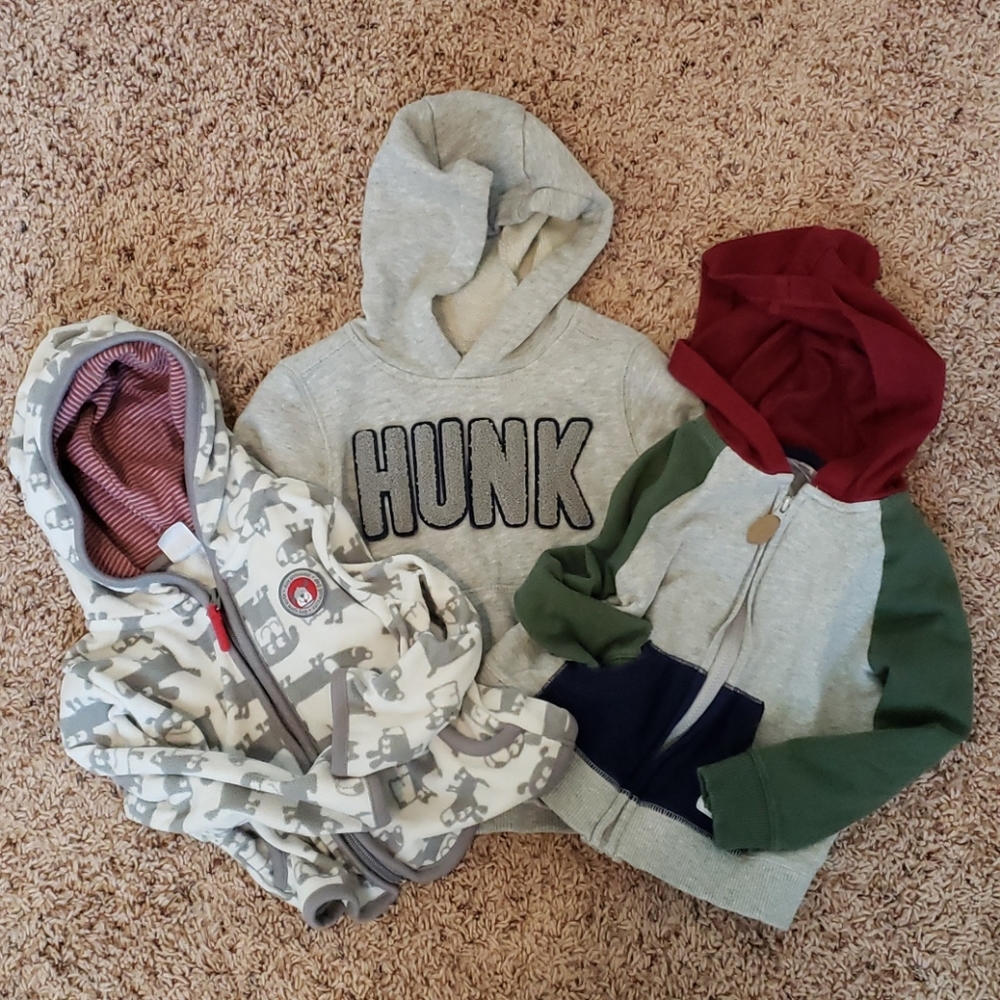 Lot of 3 hooded jackets hoodie